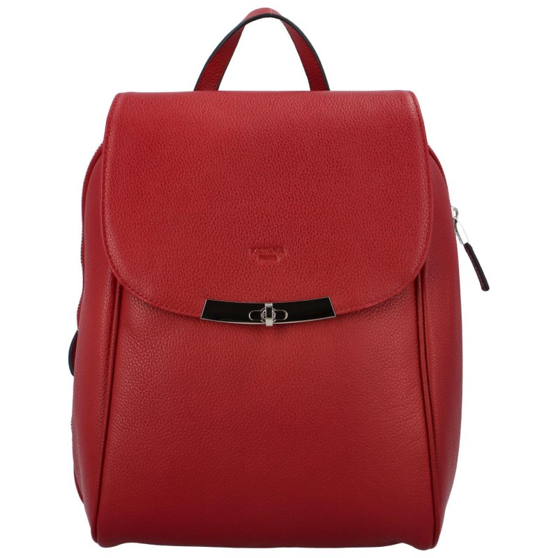 Dámský kožený luxusní batoh Dave Katana, červená