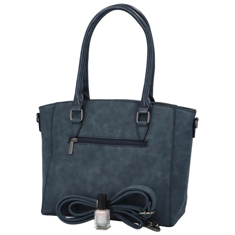 Trendová dámská koženková kabelka Cero, modrá