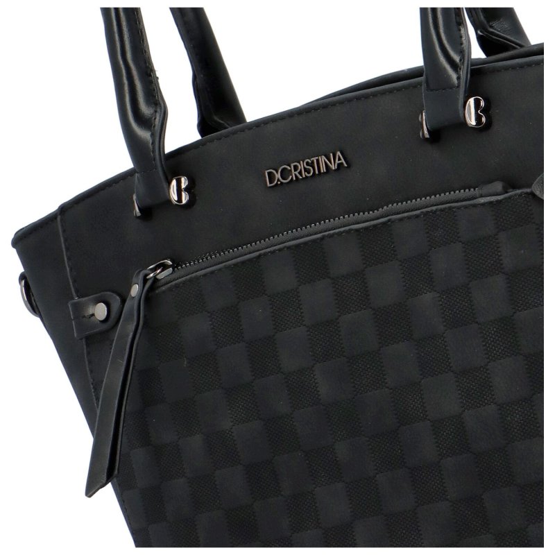 Trendová dámská koženková kabelka Cero, černá