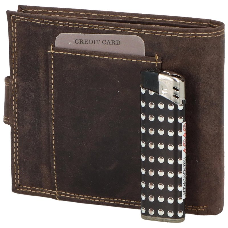 Trendová pánská kožená peněženka Donkl, hnědá
