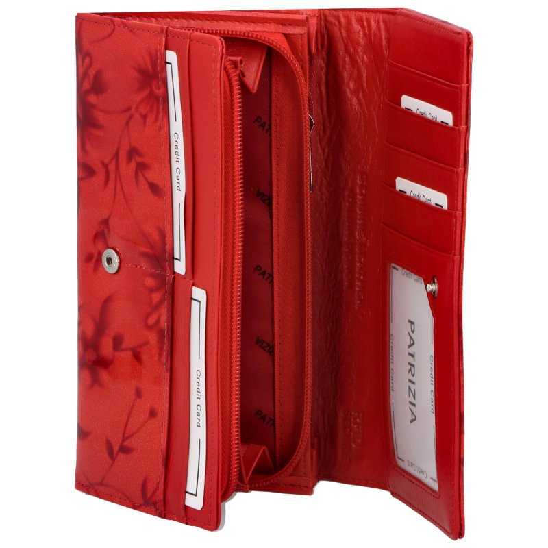 Luxusní dámská kožená peněženka Sloke, červená