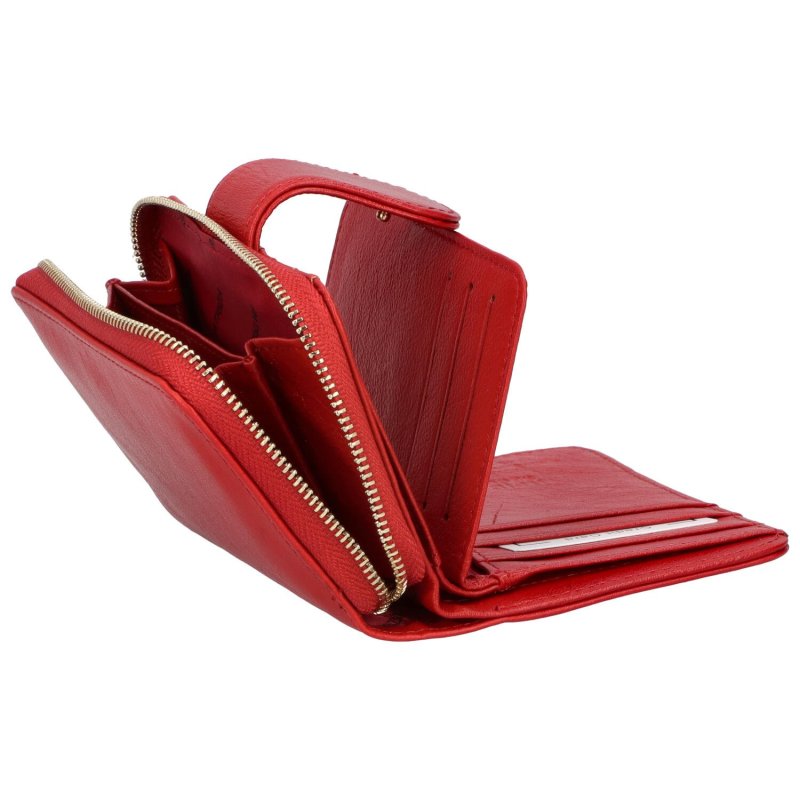 Stylová dámská kožená peněženka Cuki, červená