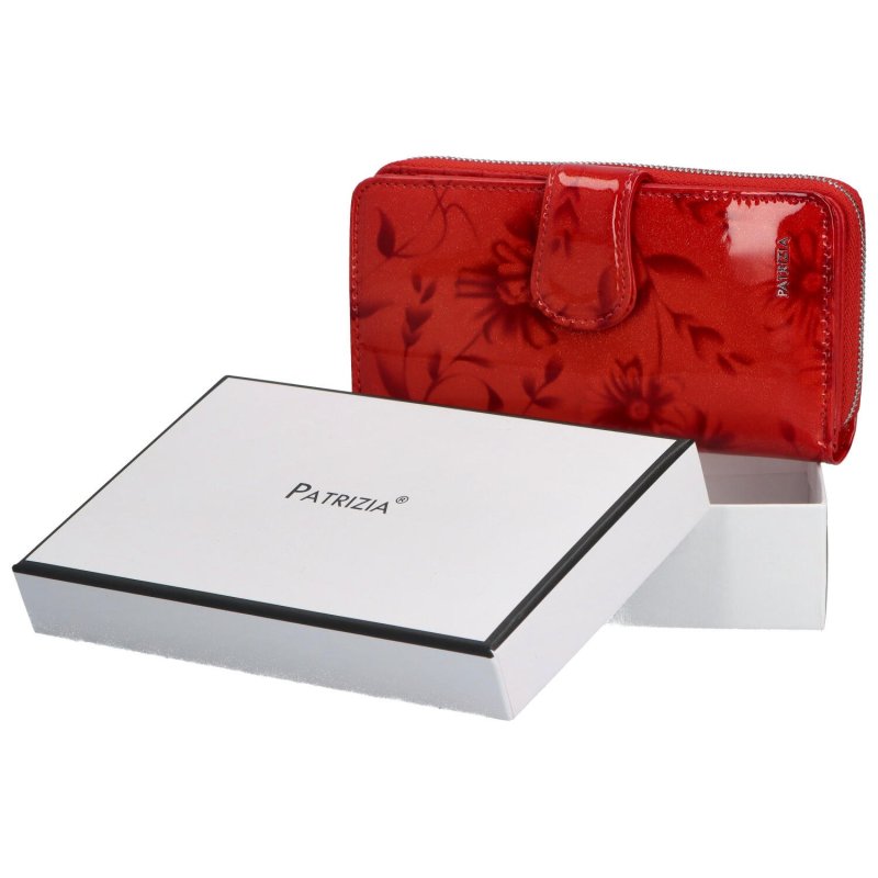 Luxusní dámská kožená peněženka Luxi, červená