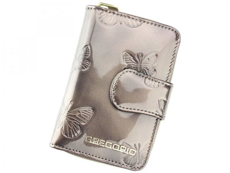 Luxusní dámská kožená peněženka little Butterfly, šedá
