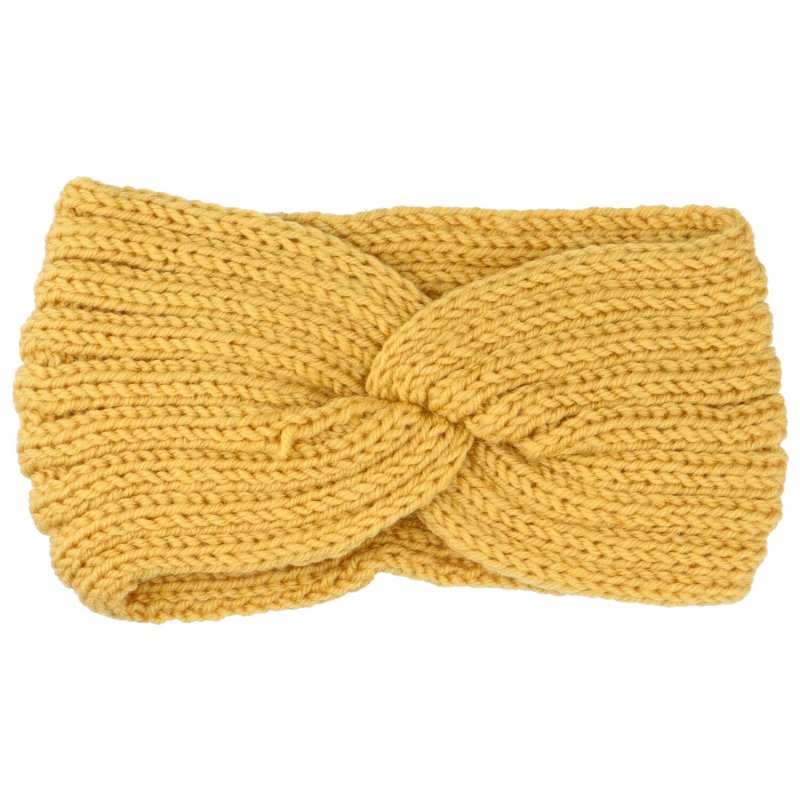 Pohodlná pletená čelenka Elefo, žlutá