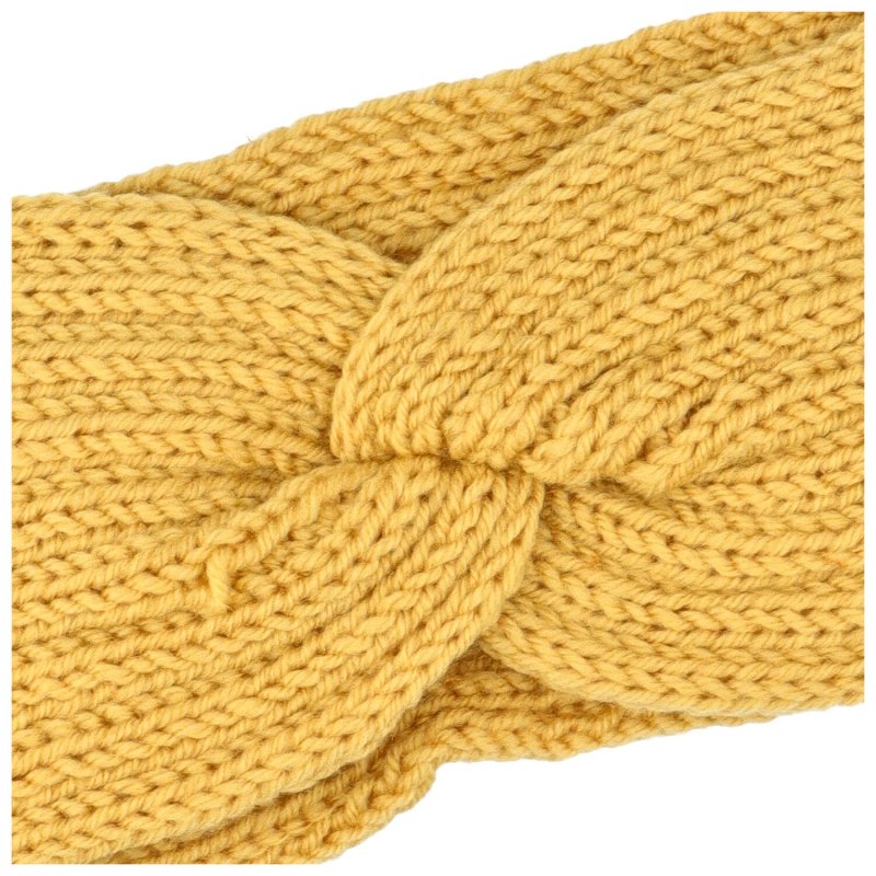 Pohodlná pletená čelenka Elefo, žlutá
