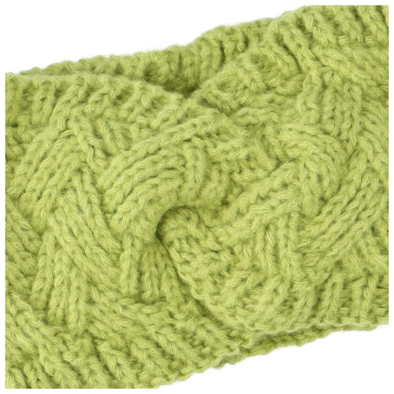 Pohodlná pletená čelenka Figo, zelená