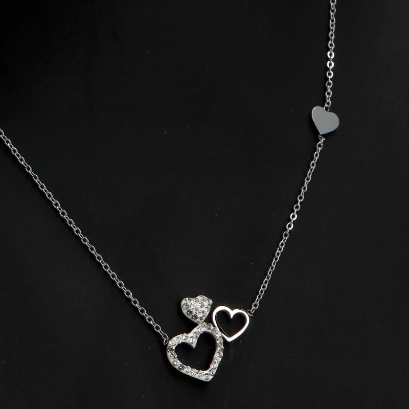 Dámský ocelový náhrdelník  four Heart