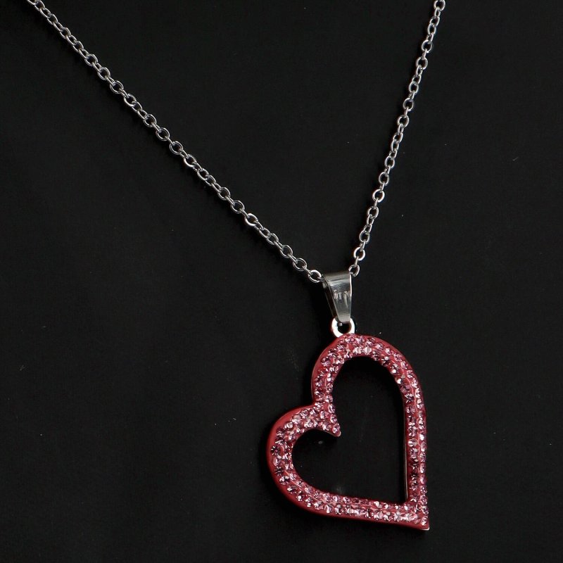 Něžný dámský náhrdelník s chirurgické oceli Love Red 1