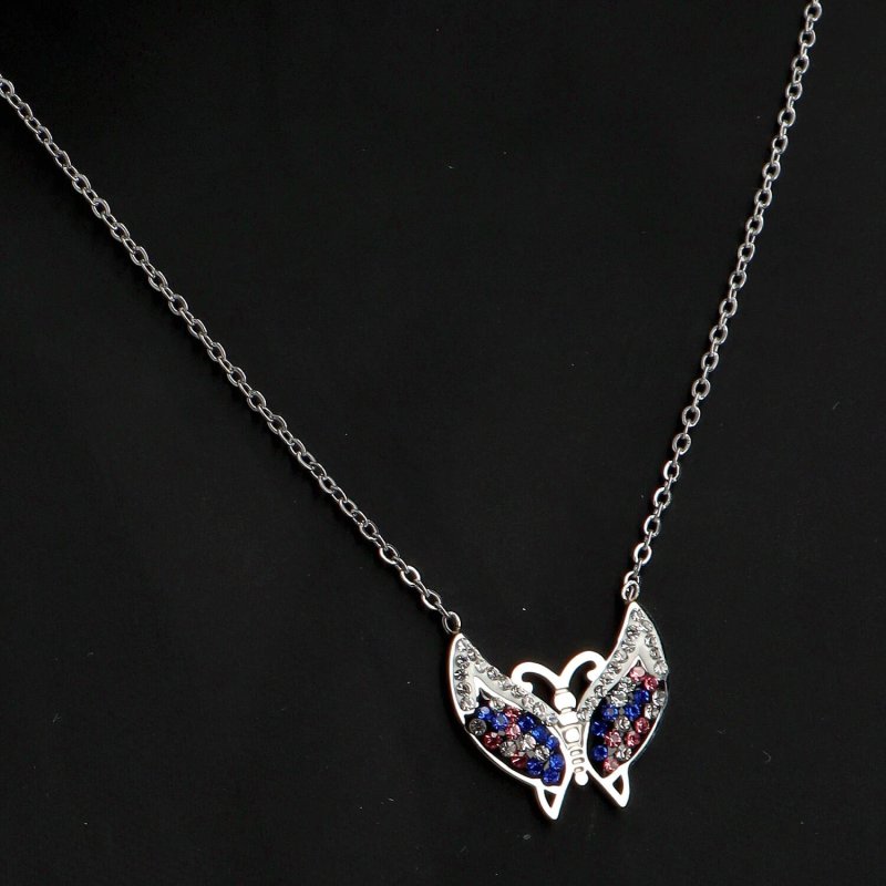 Něžný dámský náhrdelník s chirurgické oceli Butterfly