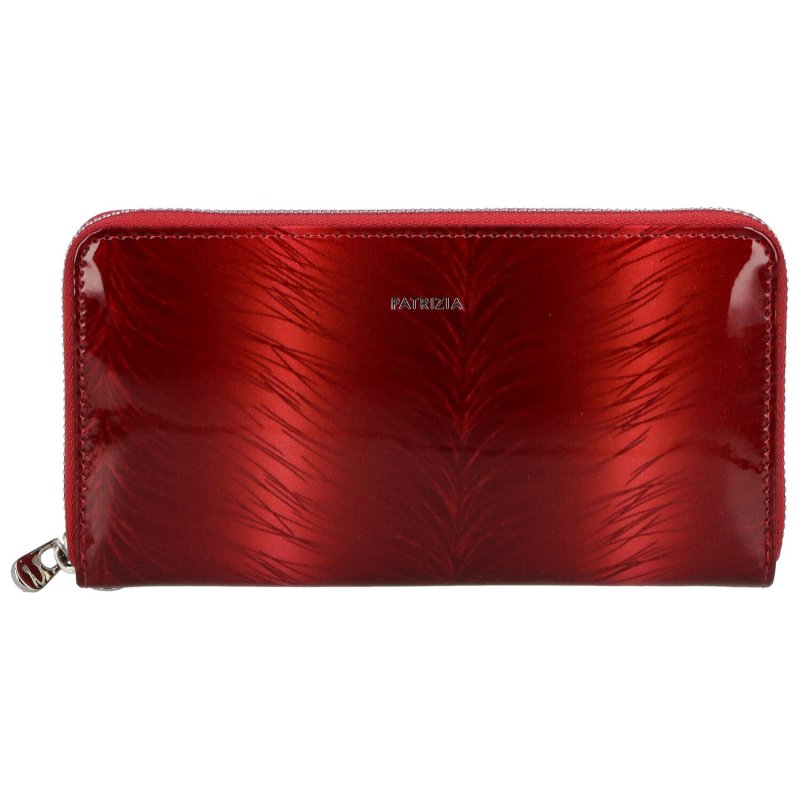 Luxusní dámská kožená peněženka Elma lakovaná, červená