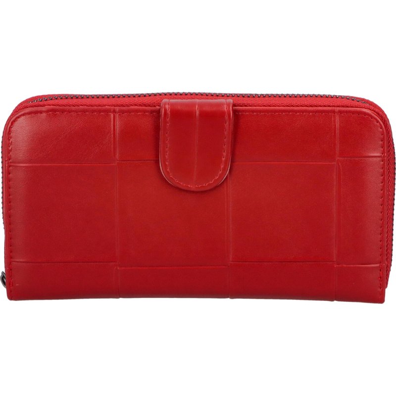Dámská pouzdrová koženková peněženka Cabrini, červená