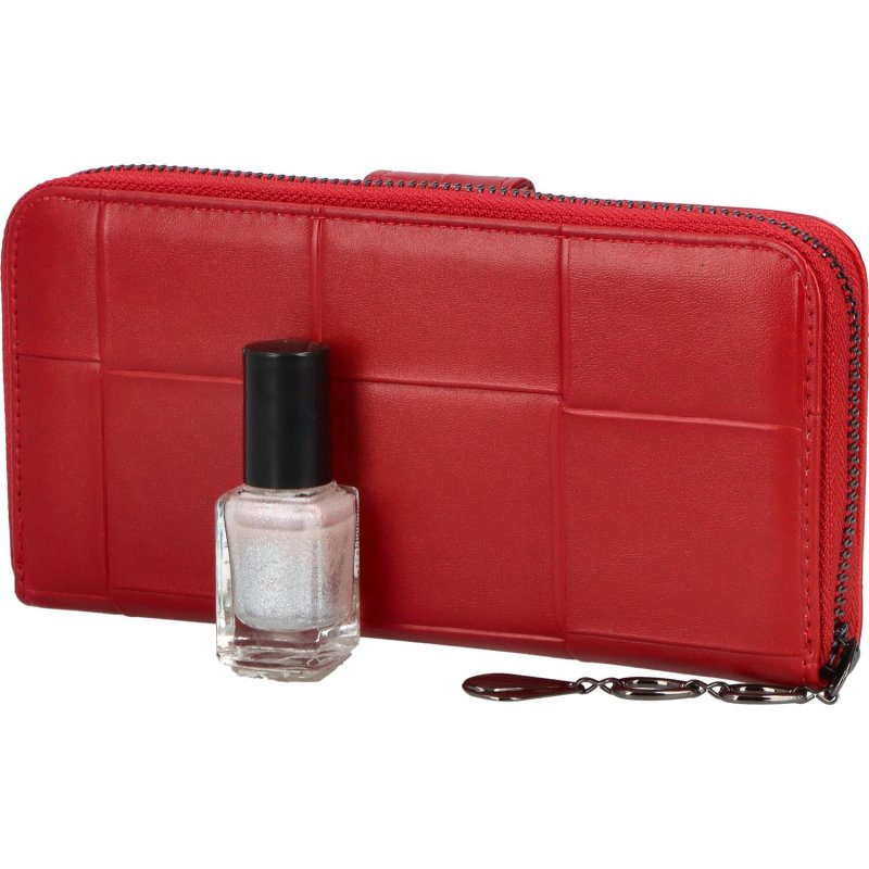 Dámská pouzdrová koženková peněženka Cabrini, červená