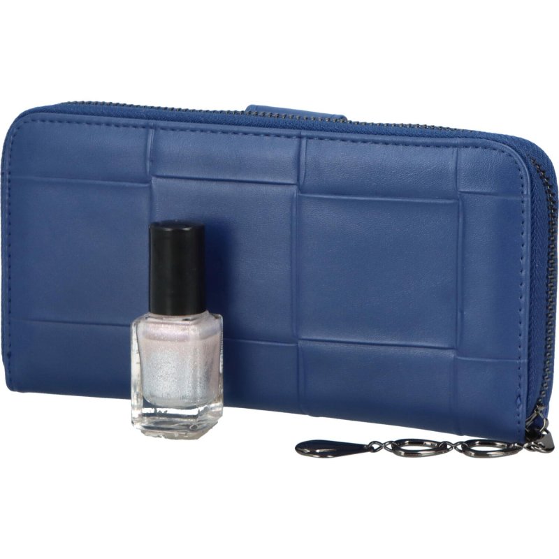 Dámská pouzdrová koženková peněženka Cabrini, modrá