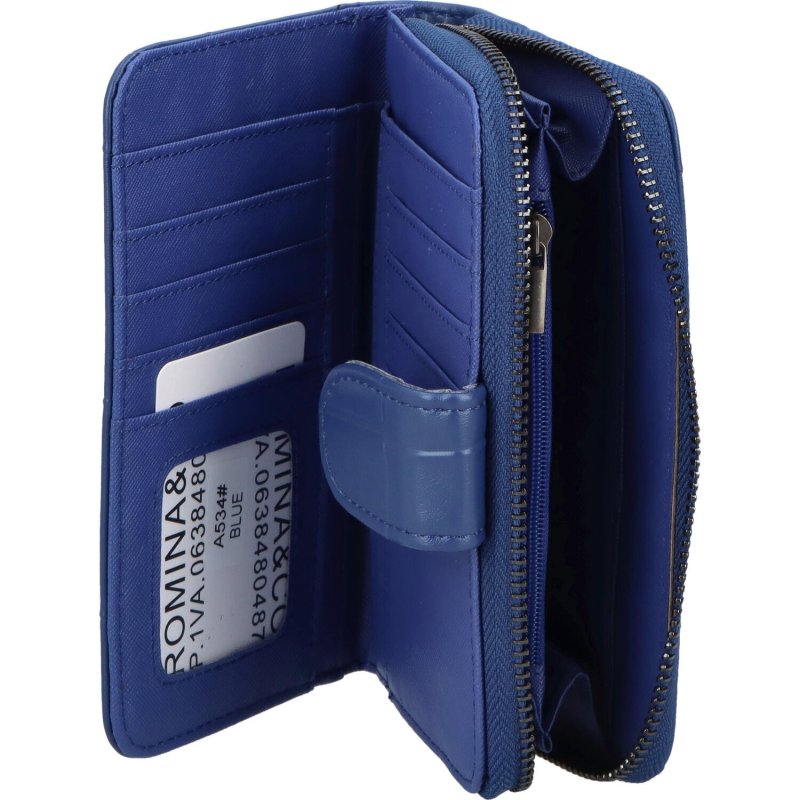 Praktická dámská koženková peněženka Francesca, modrá