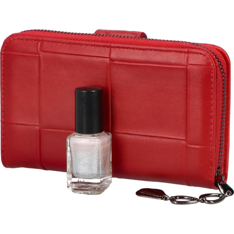 Praktická dámská koženková peněženka Francesca, červená
