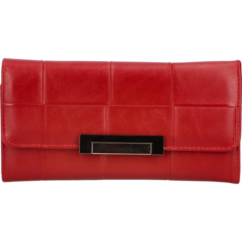 Dámská koženková peněženka s výraznou klopou Macario, červená