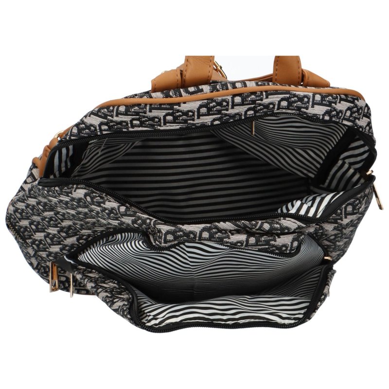Trendový dámský koženkový batoh Ripo, černá