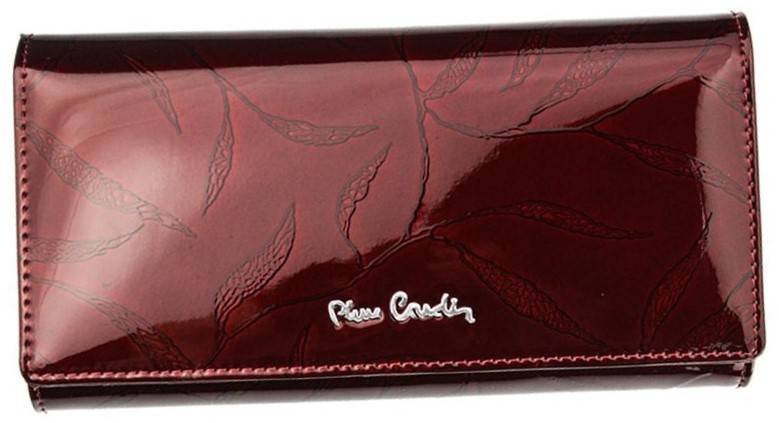 Stylová dámská kožená peněženka s lístky Gaspare, červená