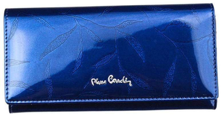 Stylová dámská kožená peněženka s lístky Gaspare, modrá