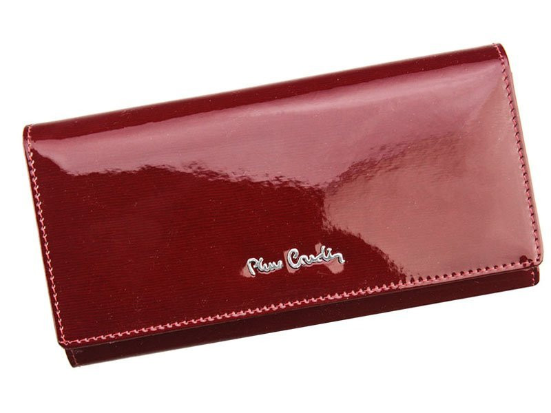 Stylová dámská kožená peněženka s linkami Firmino, červená