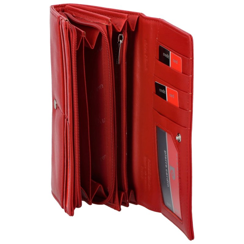 Stylová dámská kožená peněženka Firmino, červená