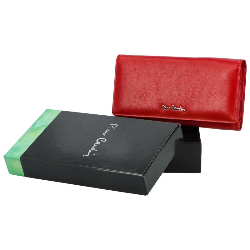 Stylová dámská kožená peněženka Firmino, červená