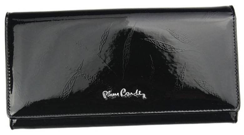 Luxusní dámská kožená peněženka s lístky Gasparo, černá
