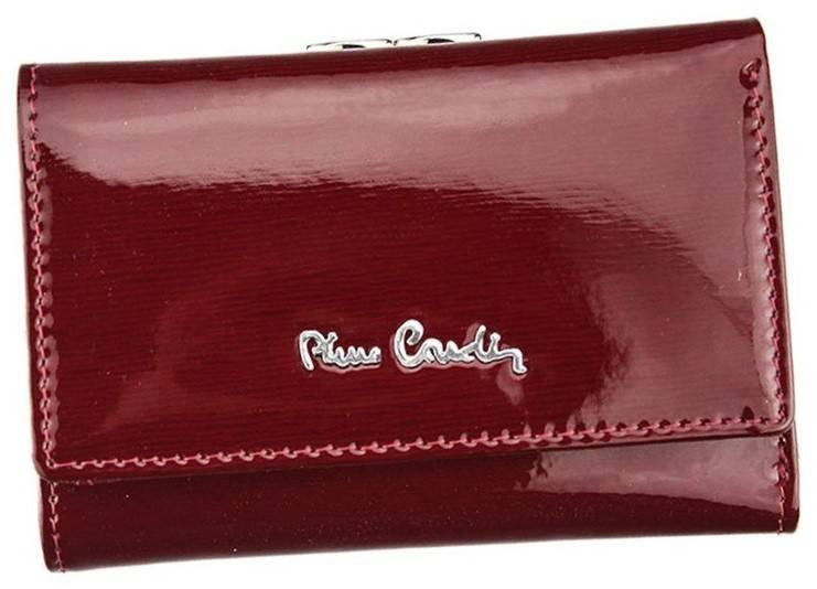 Luxusní dámská kožená peněženka s linkami Edmonda, červená