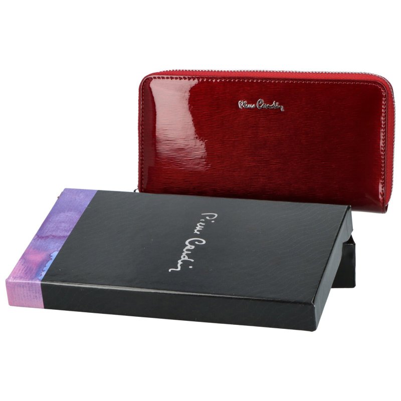 Luxusní dámská kožená peněženka Damiano, červená