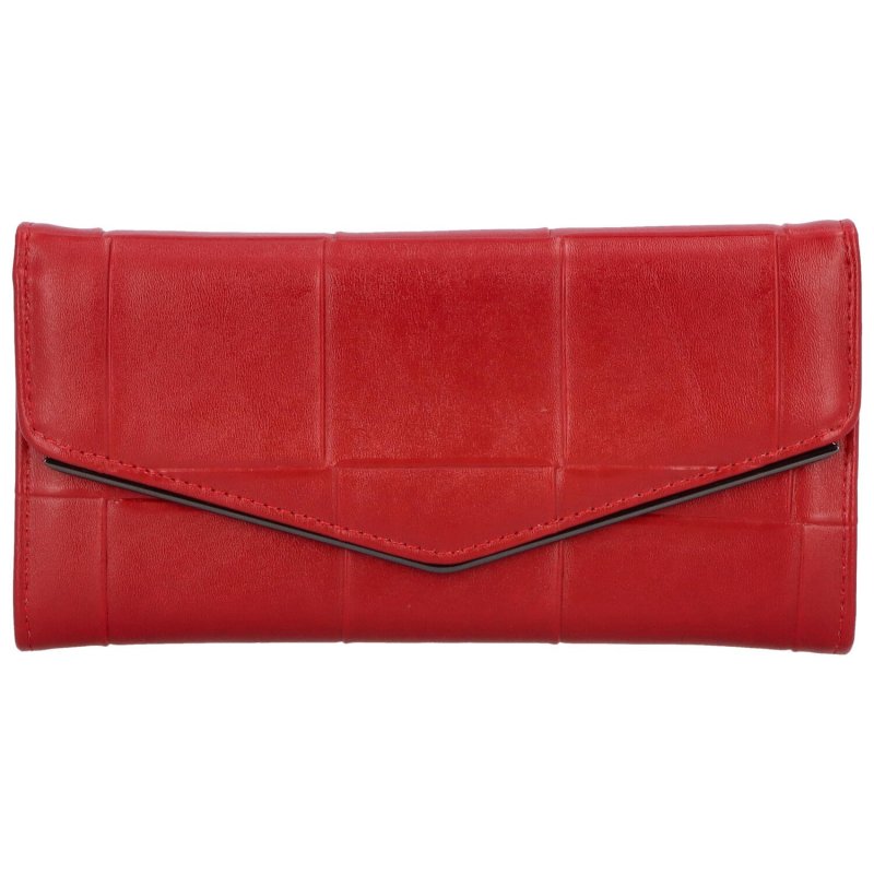Zajímavá dámská koženková peněženka Diego, červená