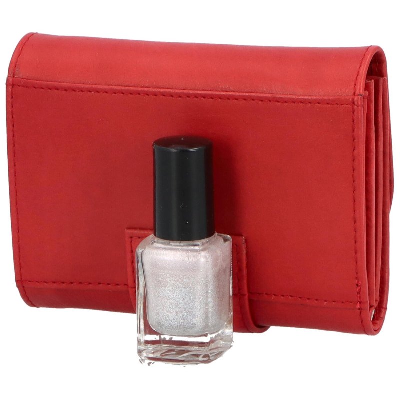 Sympatická menší dámská kožená peněženka Kety, červená