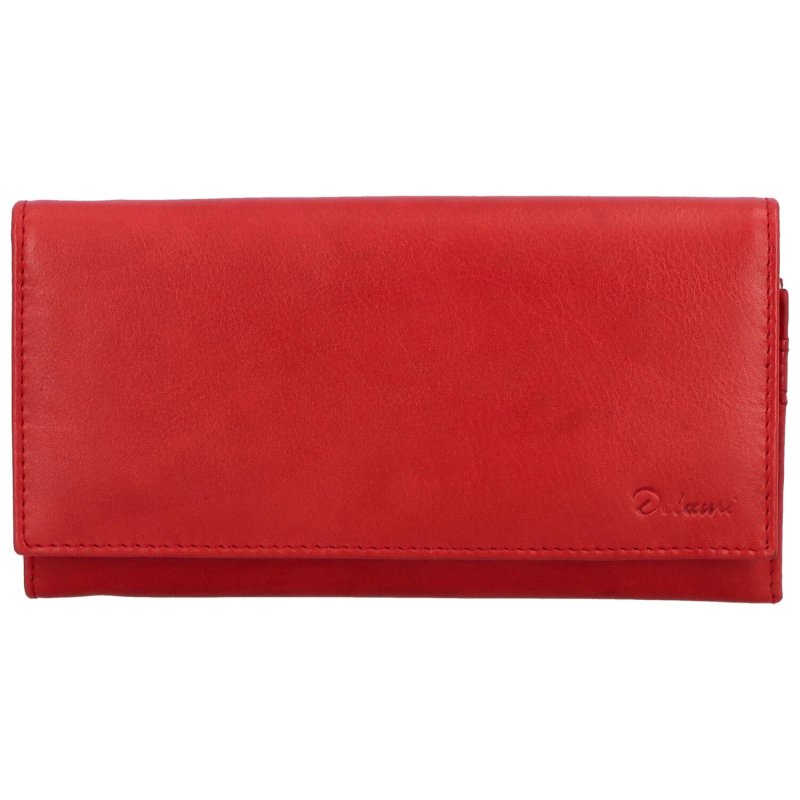 Velká dámská kožená peněženka Stefano, červená