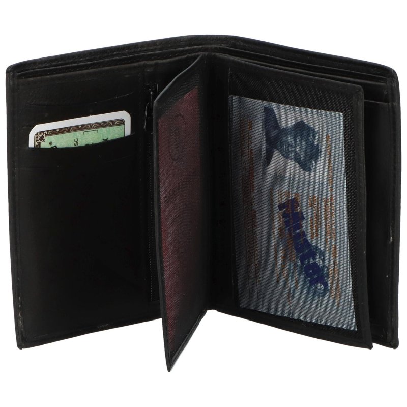 Pánská praktická kožená peněženka Eugenio, černá