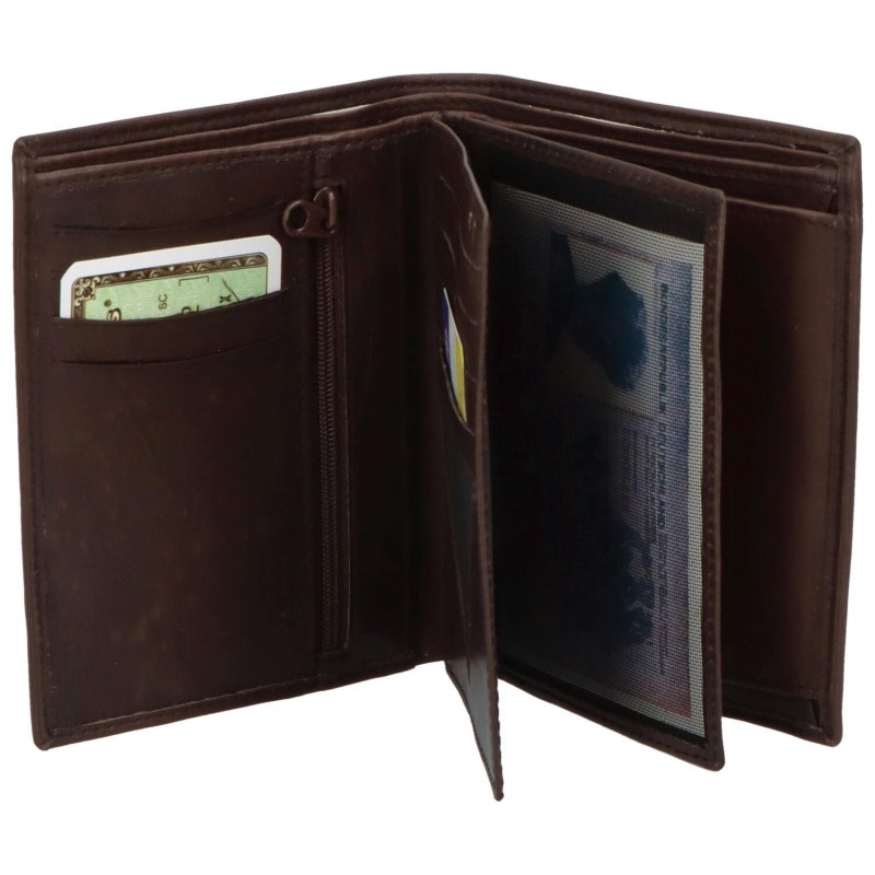 Pánská praktická kožená peněženka Eugenio, hnědá