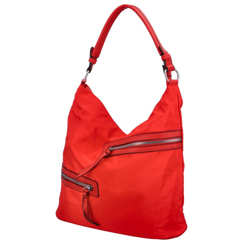 Trendová dámská látková kabelka Sarai, červená