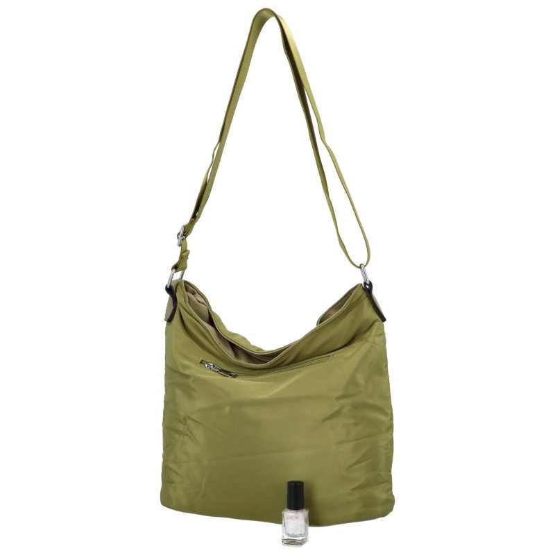 Pohodová dámská koženková kabelka Leire, zelená