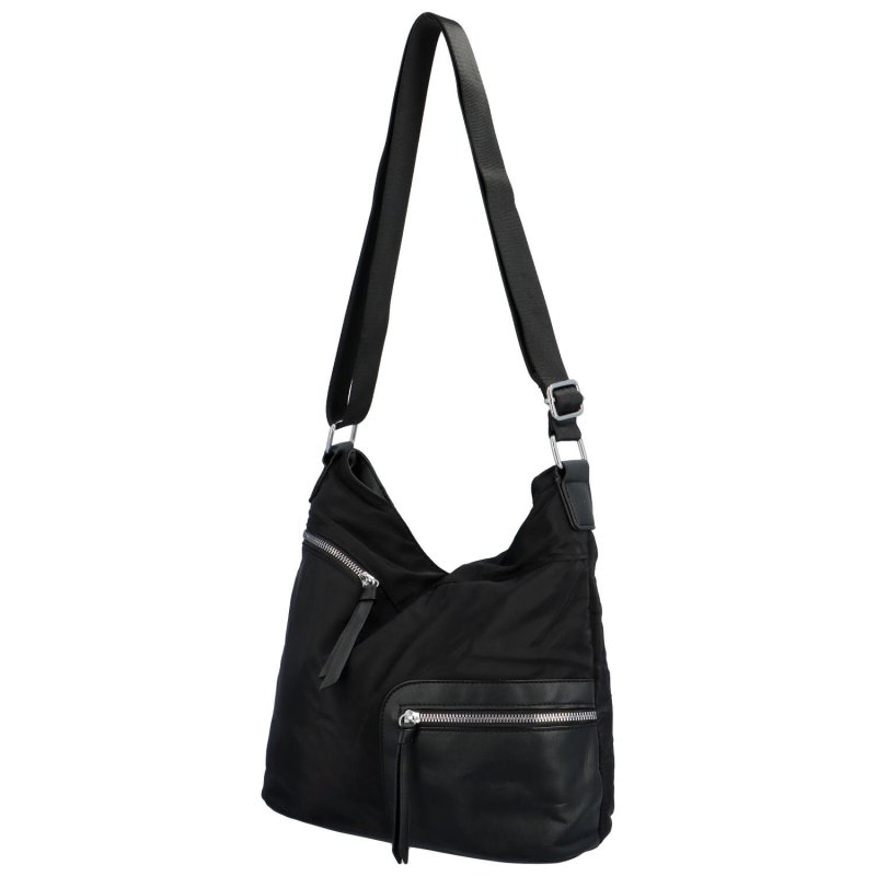 Pohodová dámská koženková kabelka Leire, černá