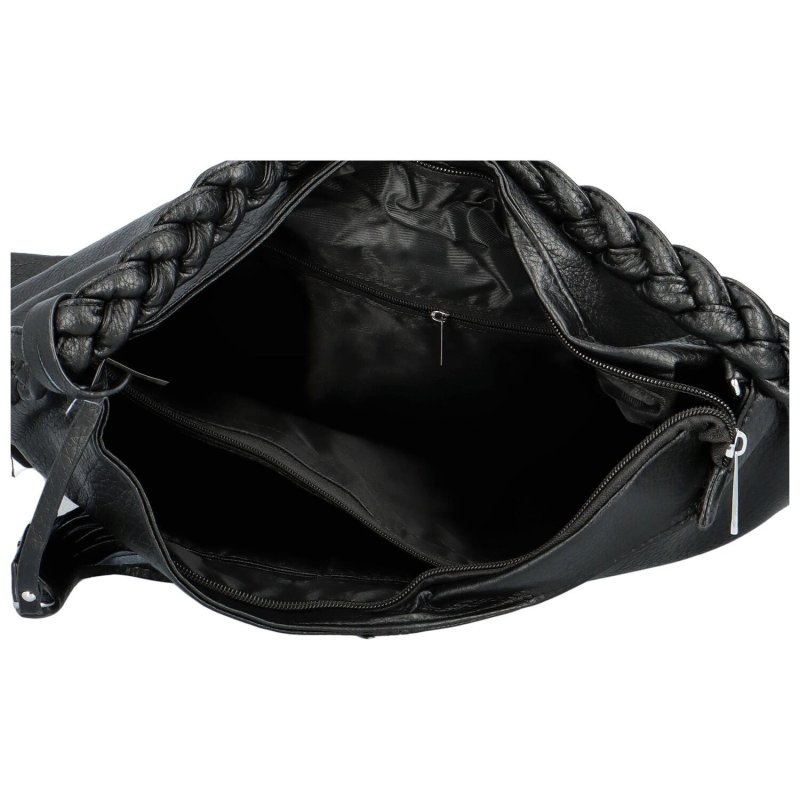 Trendová dámská koženková kabelka Aino, černá