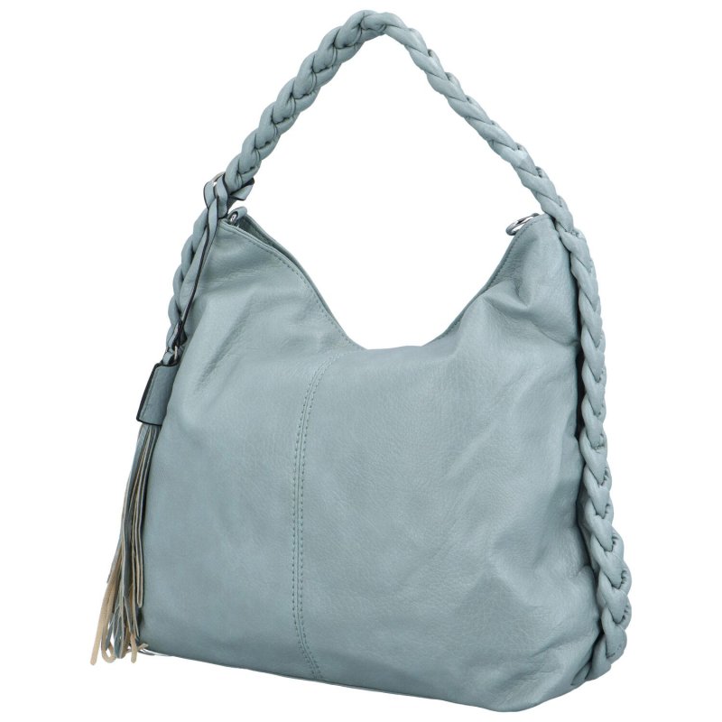 Trendová dámská koženková kabelka Aino, pastelově modrá