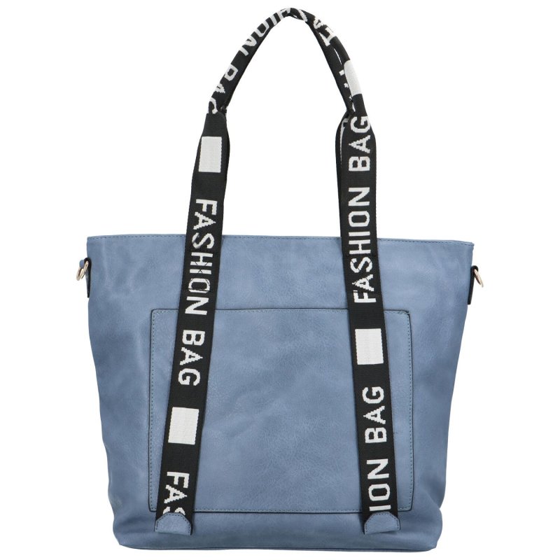 Trendová dámská koženková kabelka Milda, pastelově modrá