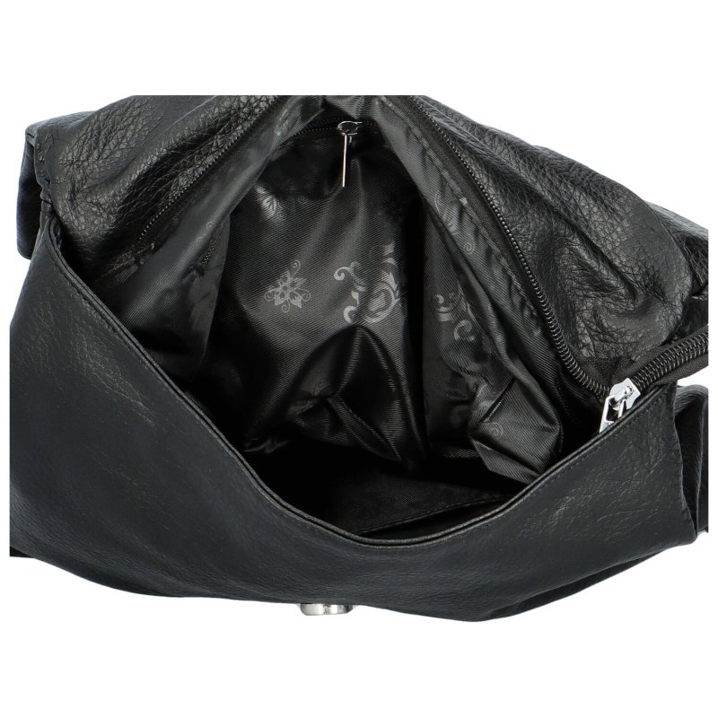 Trendový dámský koženkový batoh Pelias, černá