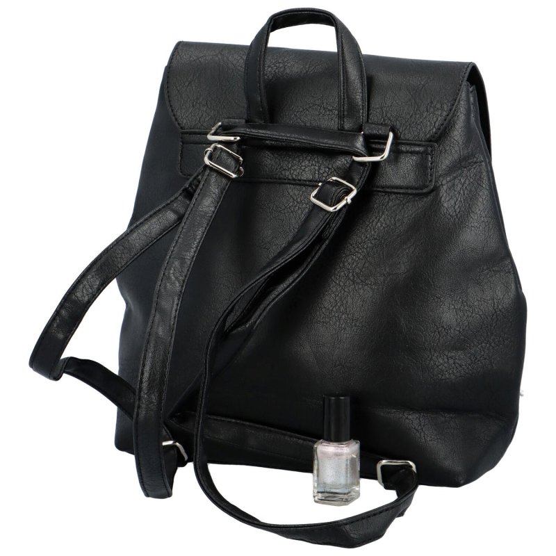 Stylový dámský koženkový batoh Ramana, černá