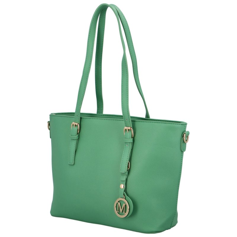 Elegantní dámská koženková kabelka přes rameno Salacia, výrazná zelená
