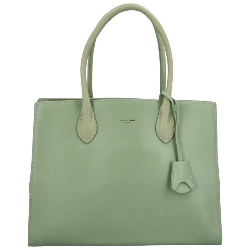 Elegantní dámská koženková kabelka Areti, jemná zelená