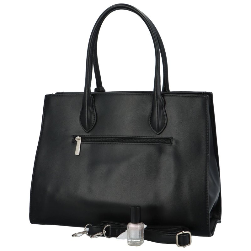 Elegantní dámská koženková kabelka Areti, černá