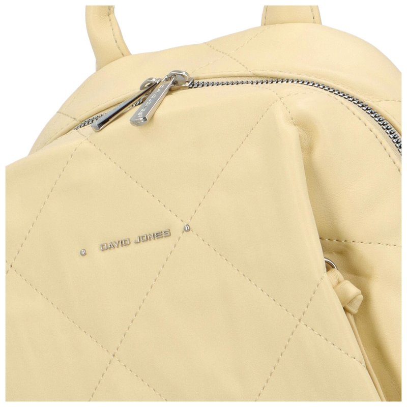 Trendový dámský koženkový batoh Chara, žlutá
