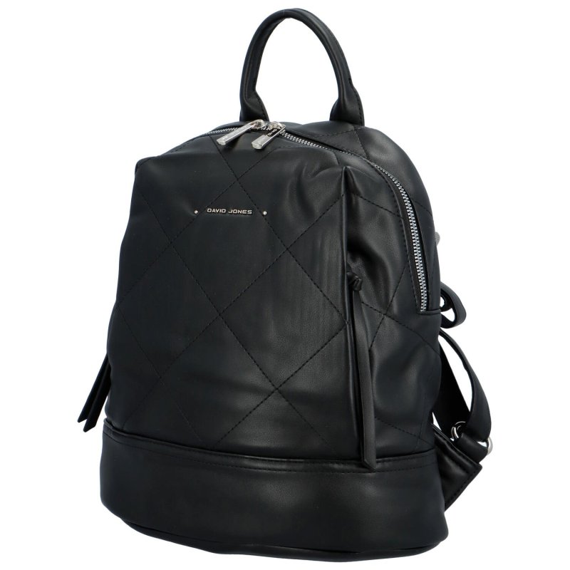 Trendový dámský koženkový batoh Chara, černá