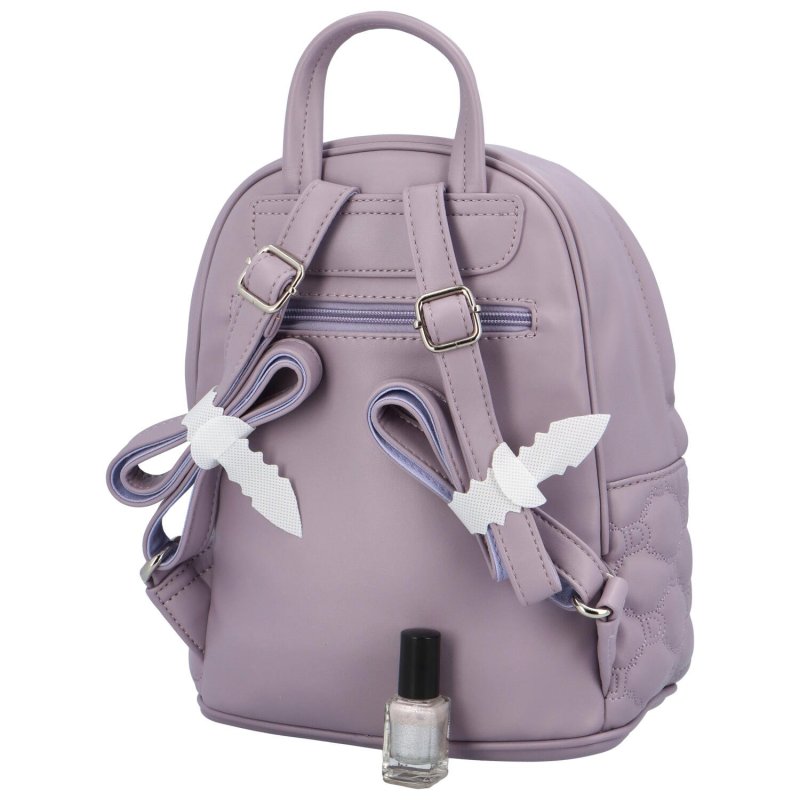 Trendový dámský koženkový batoh Danai, jemná fialová
