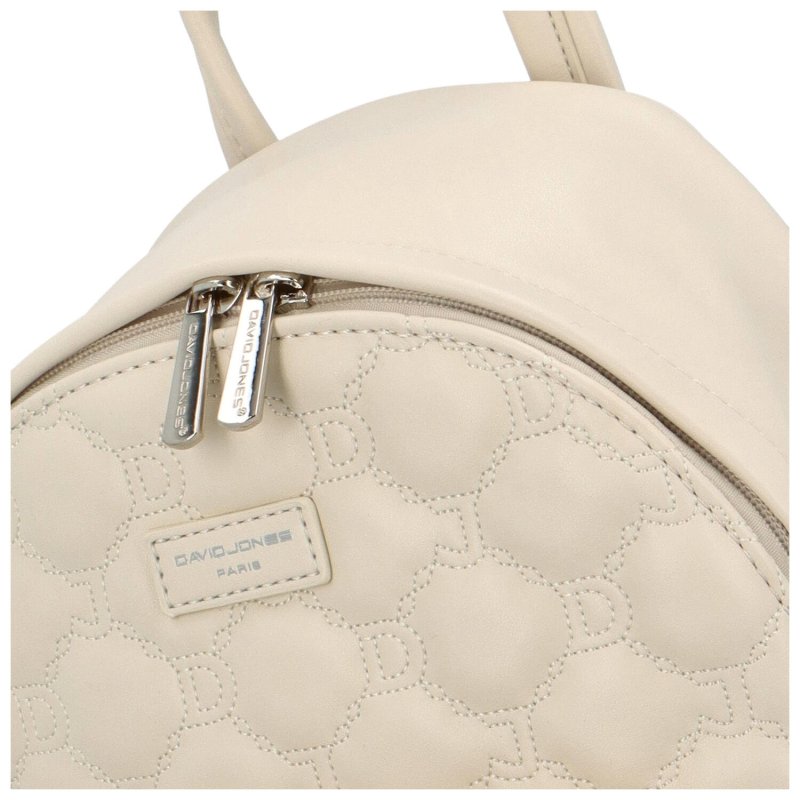 Trendový dámský koženkový batoh Danai, krémově bílá